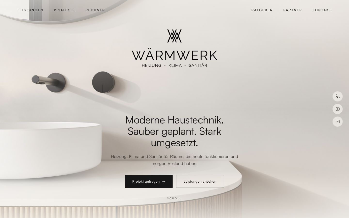 Wärmwerk website homepage